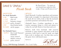 Recipe Card for Dave's Zinful Flank Steack